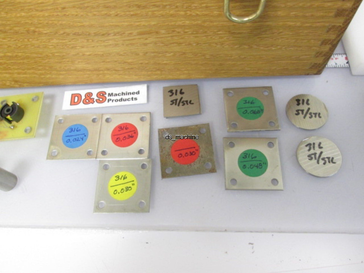 Used High Precision Proximity Switch Testing Rig with Various Metal Samples and Case