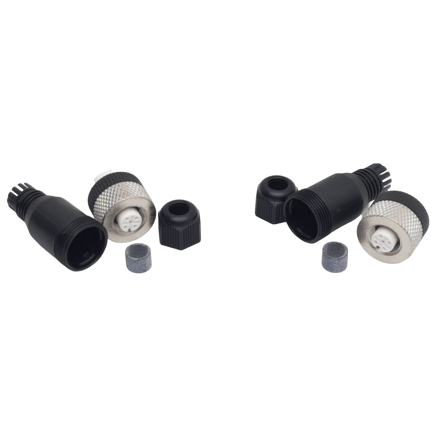 New Lot of 2 Mencom MDC-4FP-FW07 Connector 4P M12 Female 250VAC/DC 4A, 3-6.5mm Range