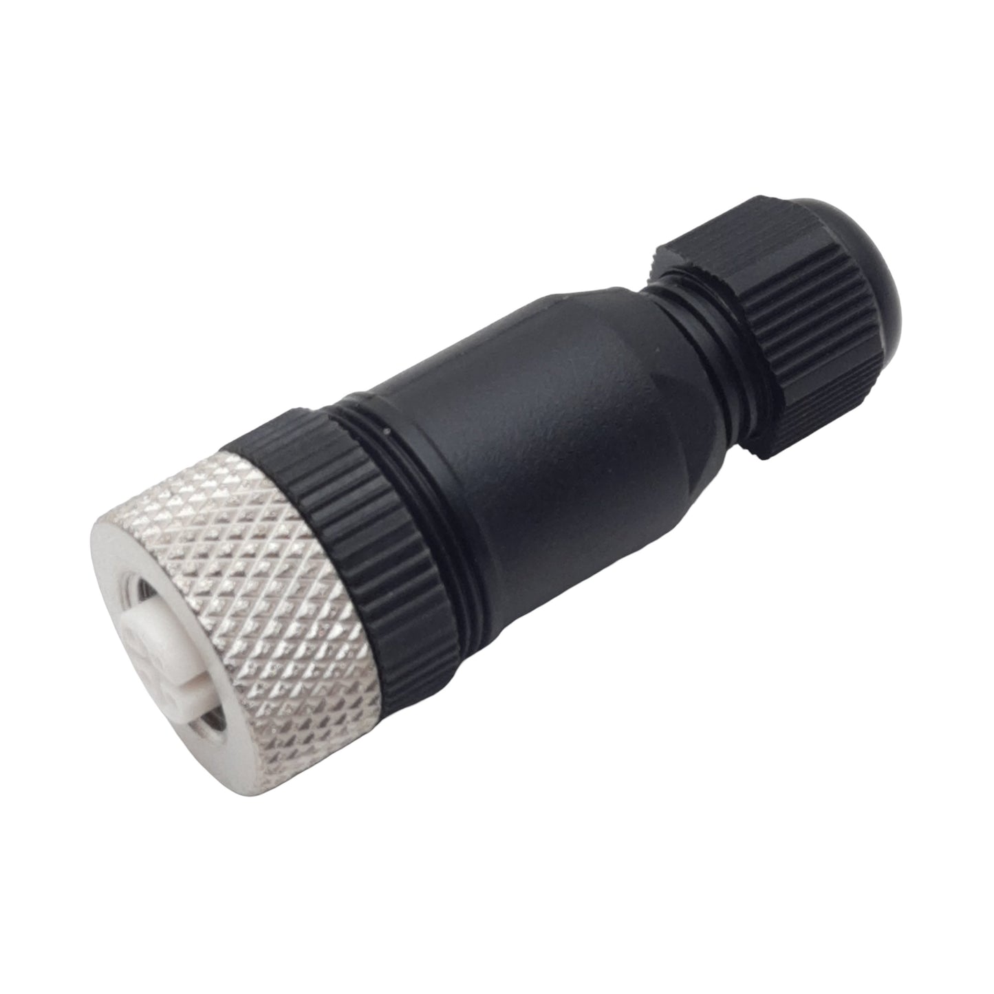 New Lot of 2 Mencom MDC-4FP-FW07 Connector 4P M12 Female 250VAC/DC 4A, 3-6.5mm Range