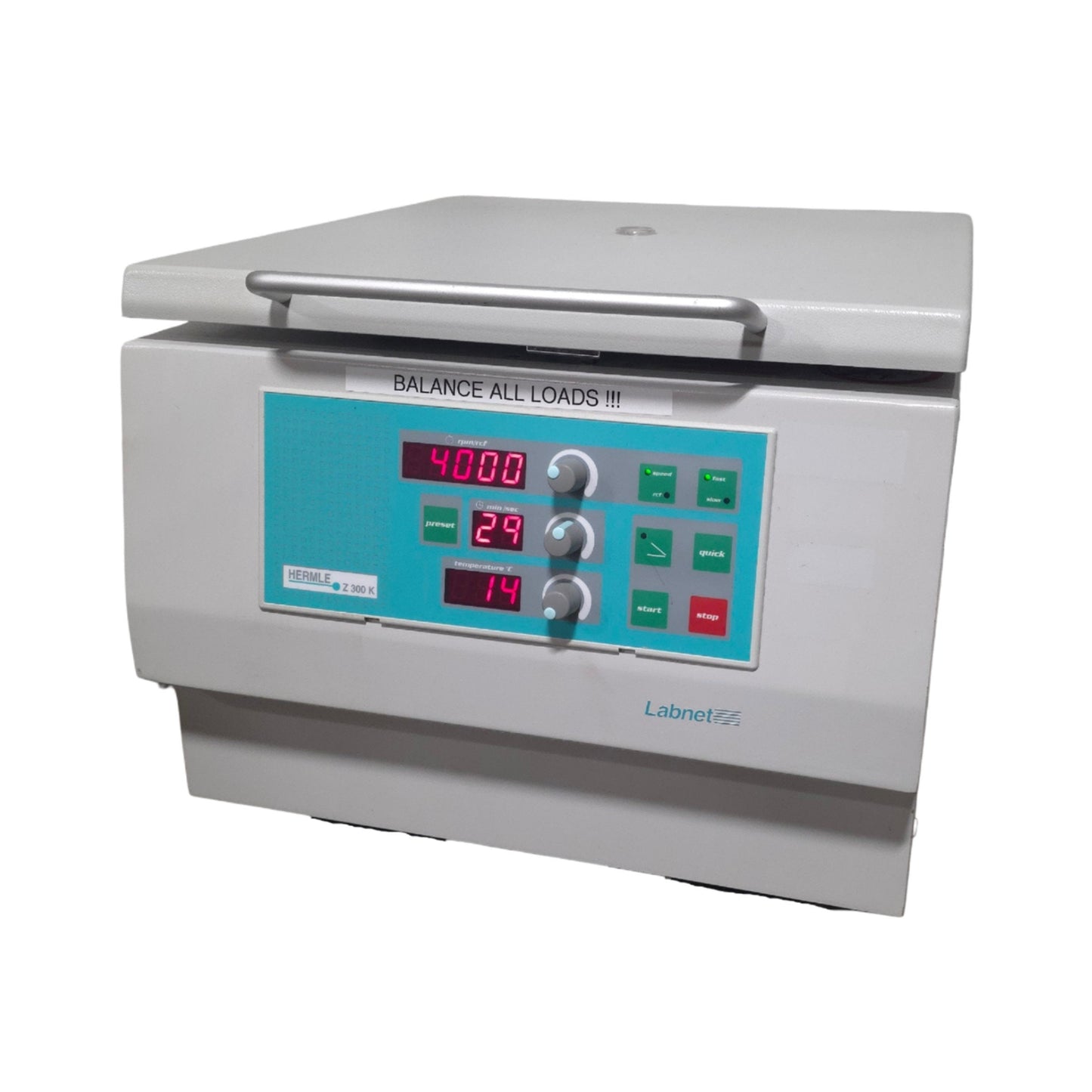 Used Hermle Z 300 K Refrigerated Benchtop Centrifuge With 220.72 V04 Rotor, 120VAC