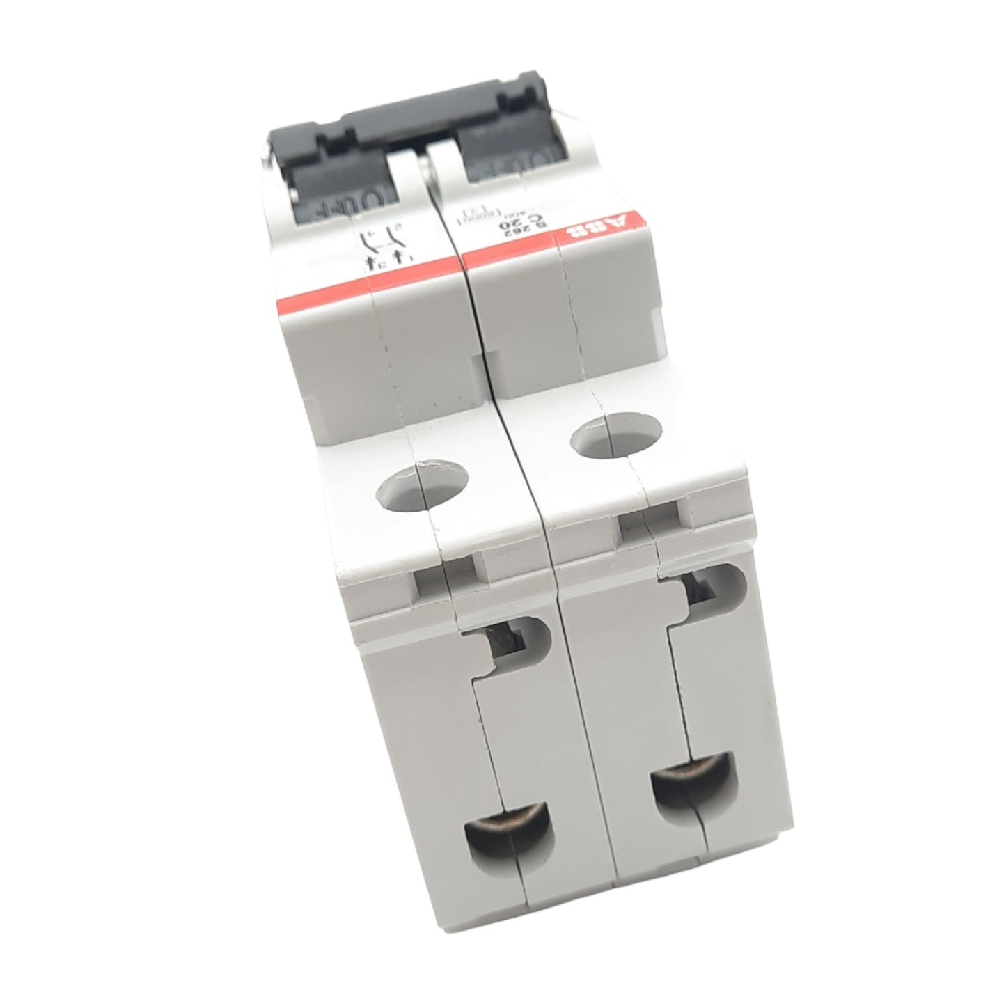 Used ABB S262-C20 Circuit Breaker, 2-Pole, 20A, 277/480VAC Max, DIN Rail Mount