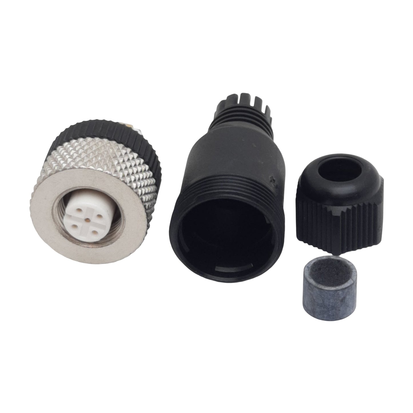 New Lot of 2 Mencom MDC-5FP-FW07 Connector, 5-Pin M12 F, 50VAC/DC 4A, 3-6.5mm Range