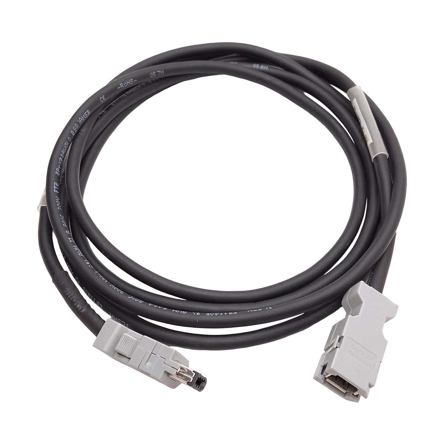 Used Yaskawa JZSP-CMP00-02 Servo Motor Encoder Cable, IEEE 1394 6P Male to Female, 2m