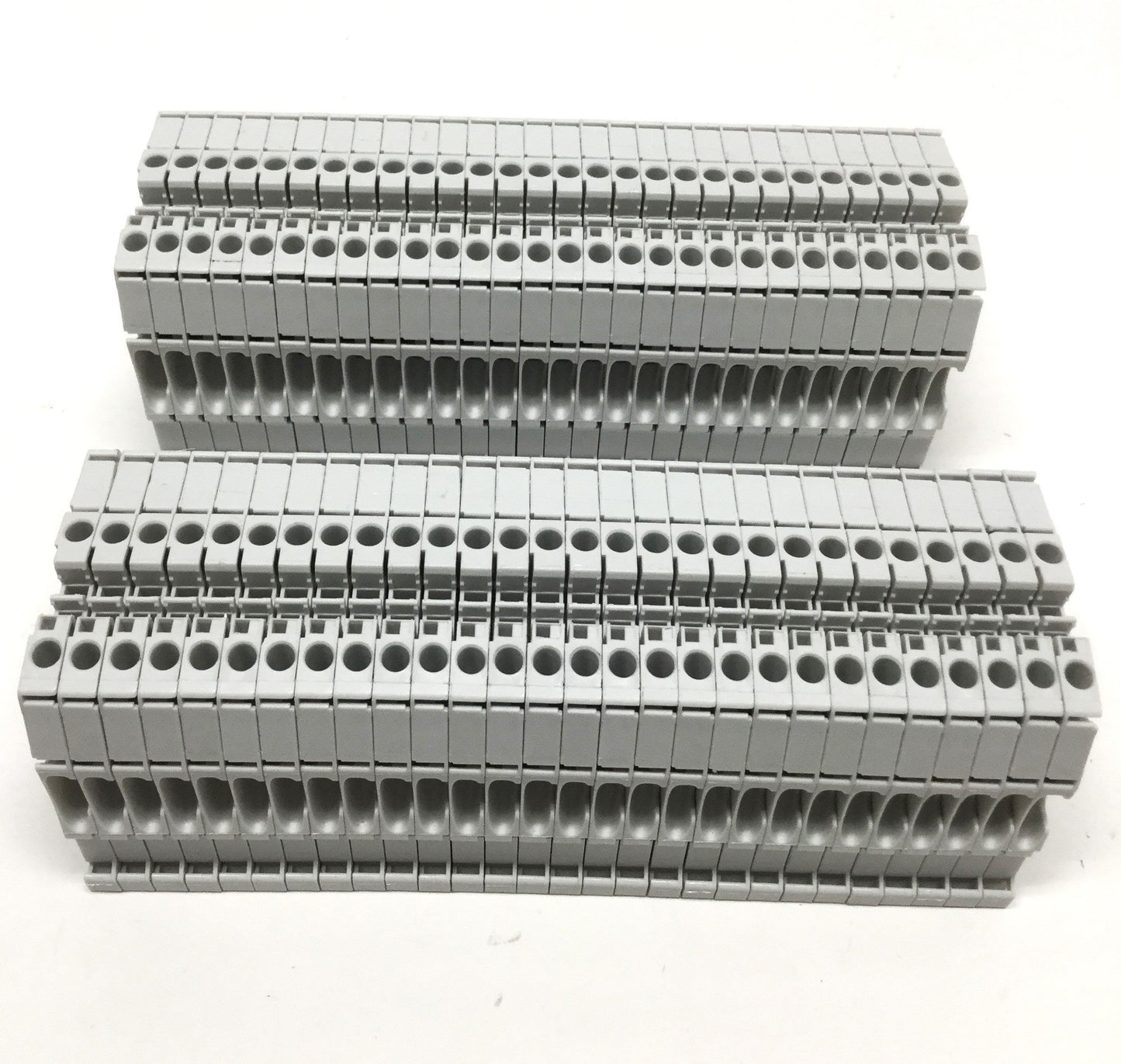 Used Lot of 56 TE Entrelec 1SNK505010R0000 ZS4 Feed-Thru Terminal Blocks, 1000VAC 32A