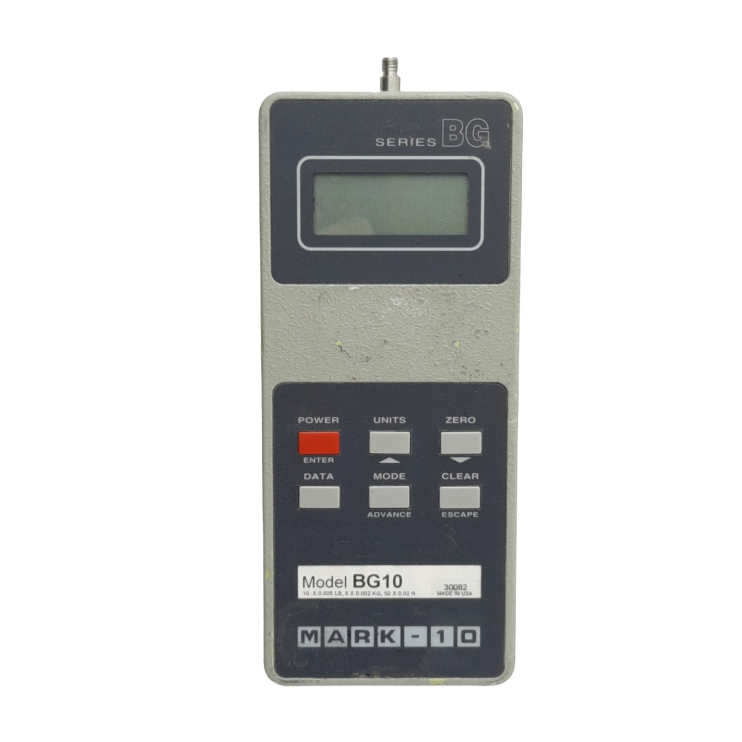 Used MARK-10 BG10 Digital Force Gauge Capacity: 10lbs, Resolution: 0.005lb, 120VAC