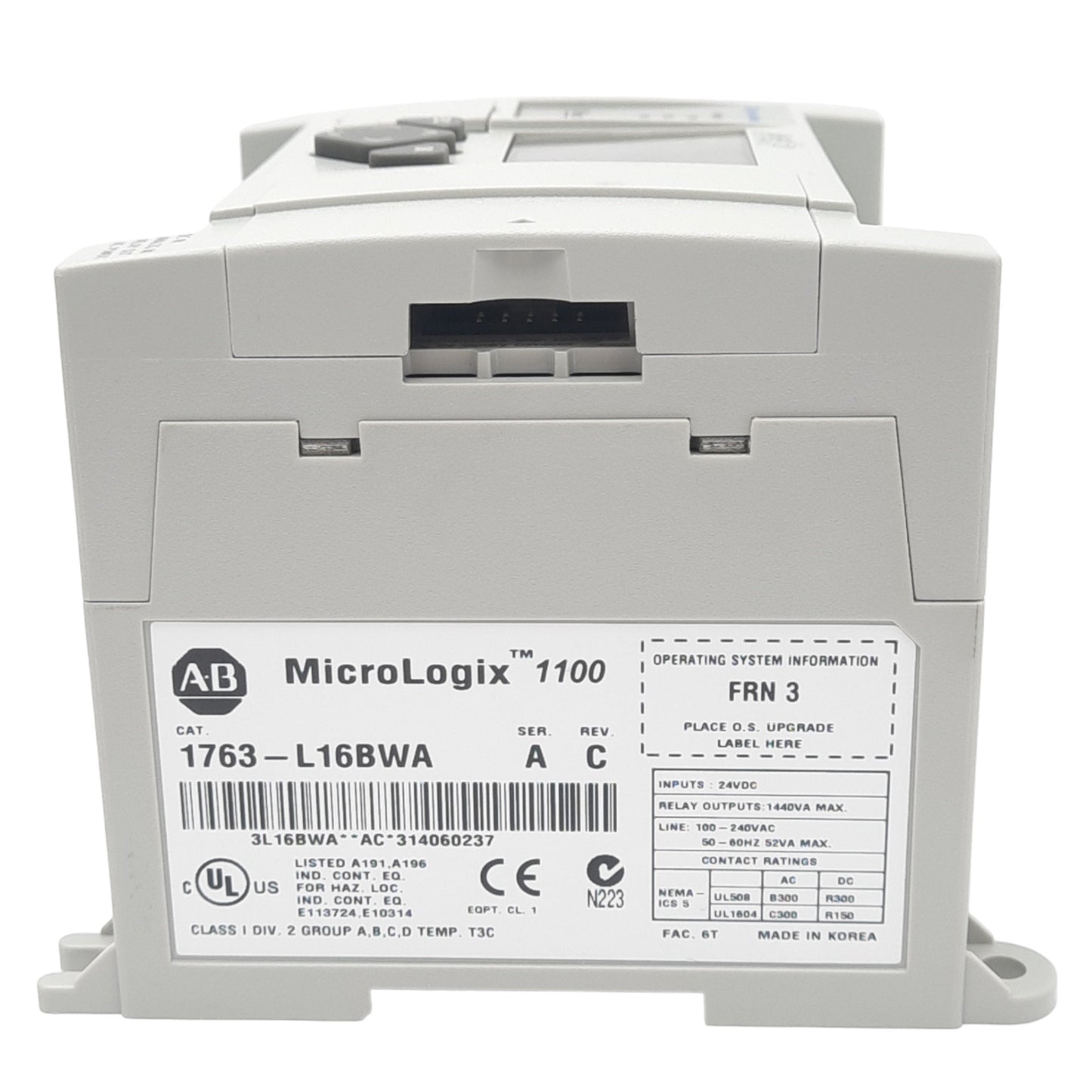 Used Allen Bradley 1763-L16BWA MicroLogix 1100 Controller, 16-Point, 100-240VAC