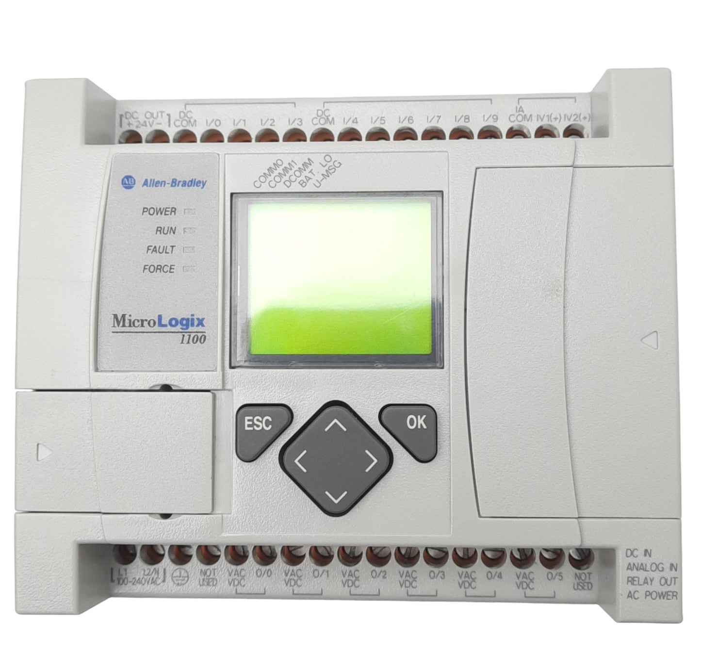 Used Allen Bradley 1763-L16BWA MicroLogix 1100 Controller, 16-Point, 100-240VAC