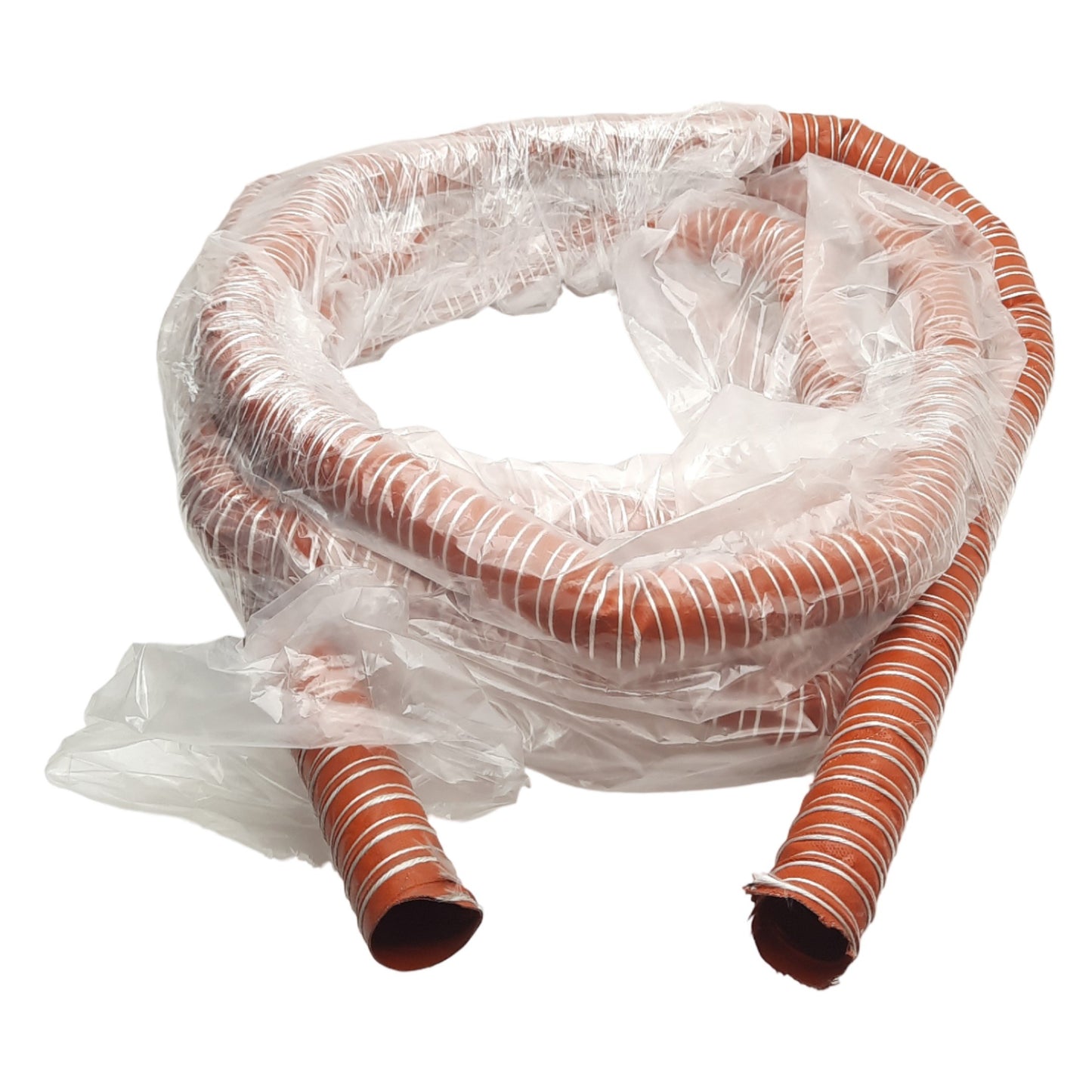 Used High Temperature Material Feed Hose, 1in ID x 17ft, Two Ply Silicone Wire Lined
