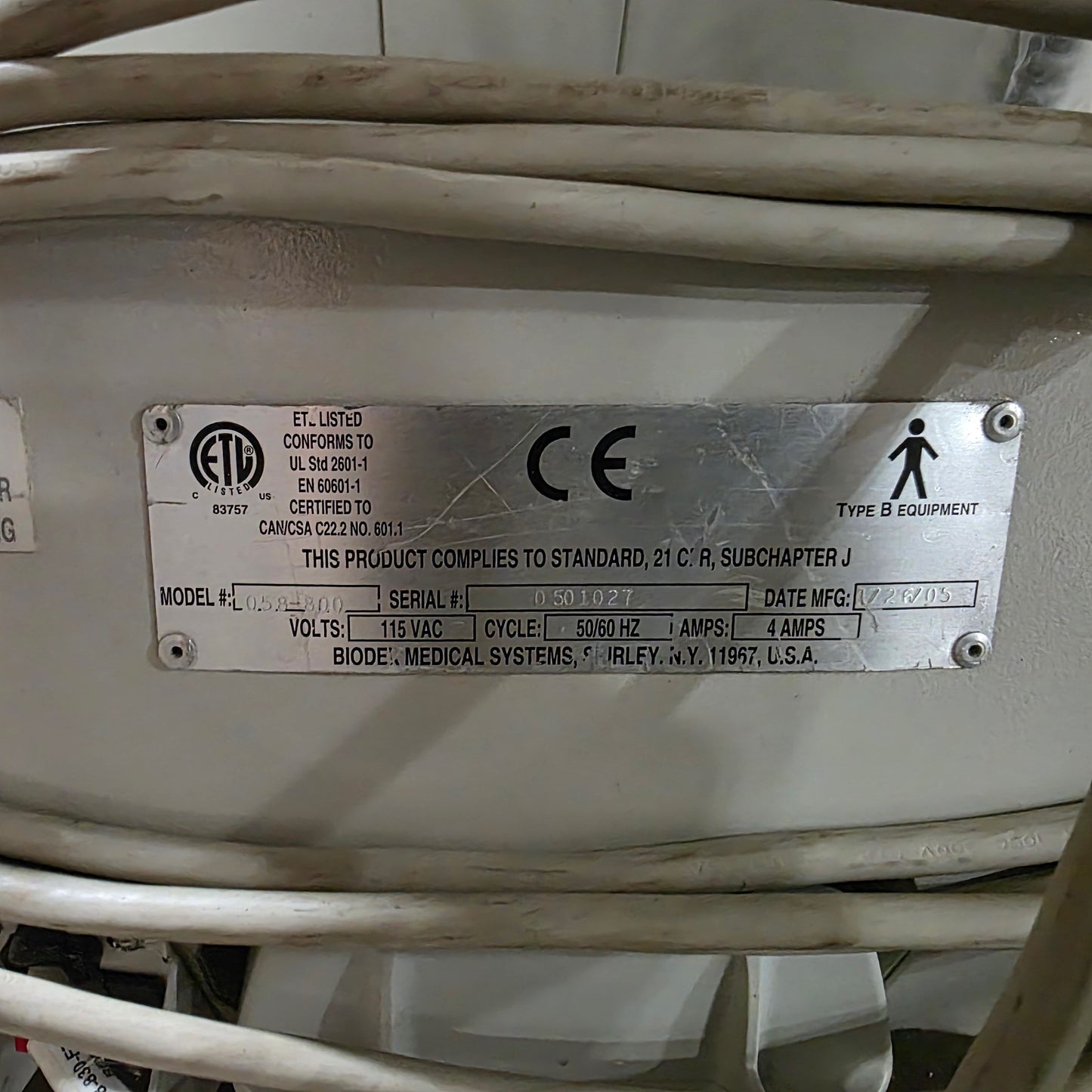 Used Biodex 058-846 Surgical C-Arm Float Top Table With Contour Tabletop, 115VAC