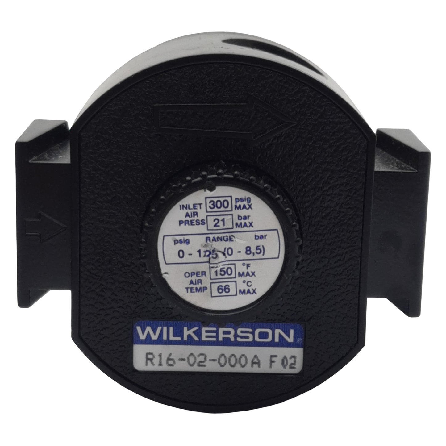 Used Wilkerson R16-02-000A Pneumatic Regulator, 1/4in NPT, 2-125psi, 71.5scfm