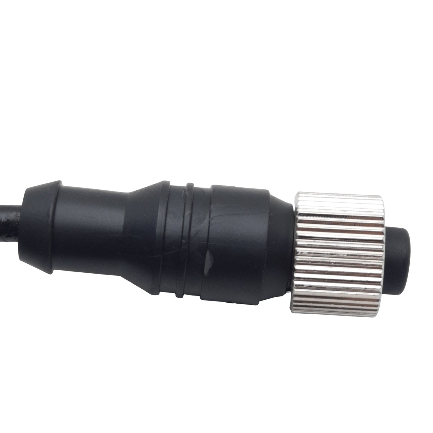 Used Mencom NANTDC-4MFP-5M Cordset, 4-Pin M12 F to 4-Pin M8 M, 60VAC/DC 4A, 5m