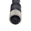 Used Mencom NANTDC-4MFP-5M Cordset, 4-Pin M12 F to 4-Pin M8 M, 60VAC/DC 4A, 5m