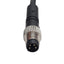 Used Mencom NANTDC-4MFP-5M Cordset, 4-Pin M12 F to 4-Pin M8 M, 60VAC/DC 4A, 5m