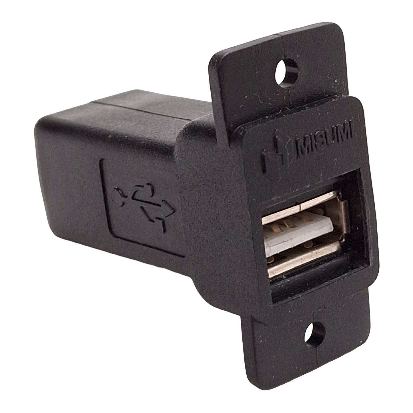 Used Lot of 4 Misumi U09-AF-AF-B Panel Mounted USB Adapter, USB-A Female to Female