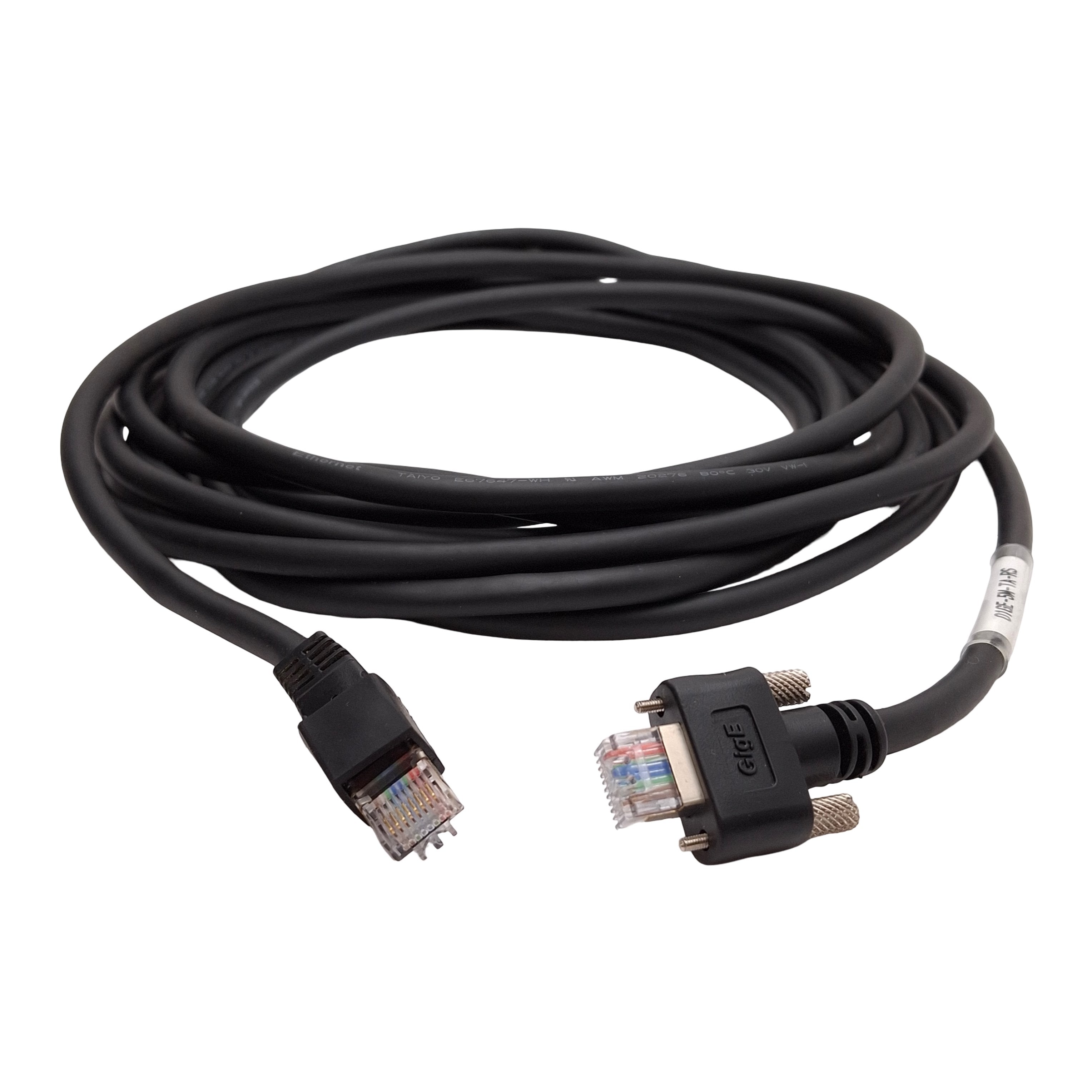 01GE-5M-TA-RS GigE Machine Vision Gigabit Ethernet Camera Cable, RJ45 ...