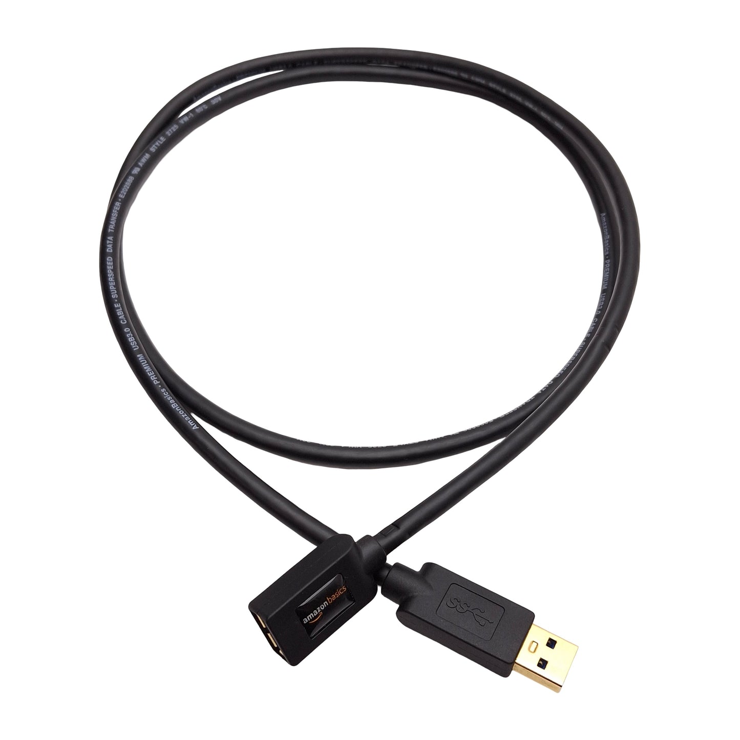 Used Lot of 10 Amazon Basics FDBU USB-A 3.0 Extension Cable, Male to Female, 3.3ft