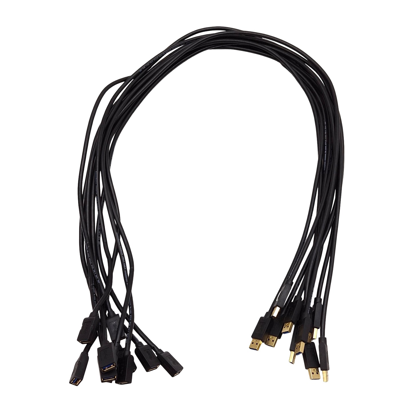 Used Lot of 10 Amazon Basics FDBU USB-A 3.0 Extension Cable, Male to Female, 3.3ft