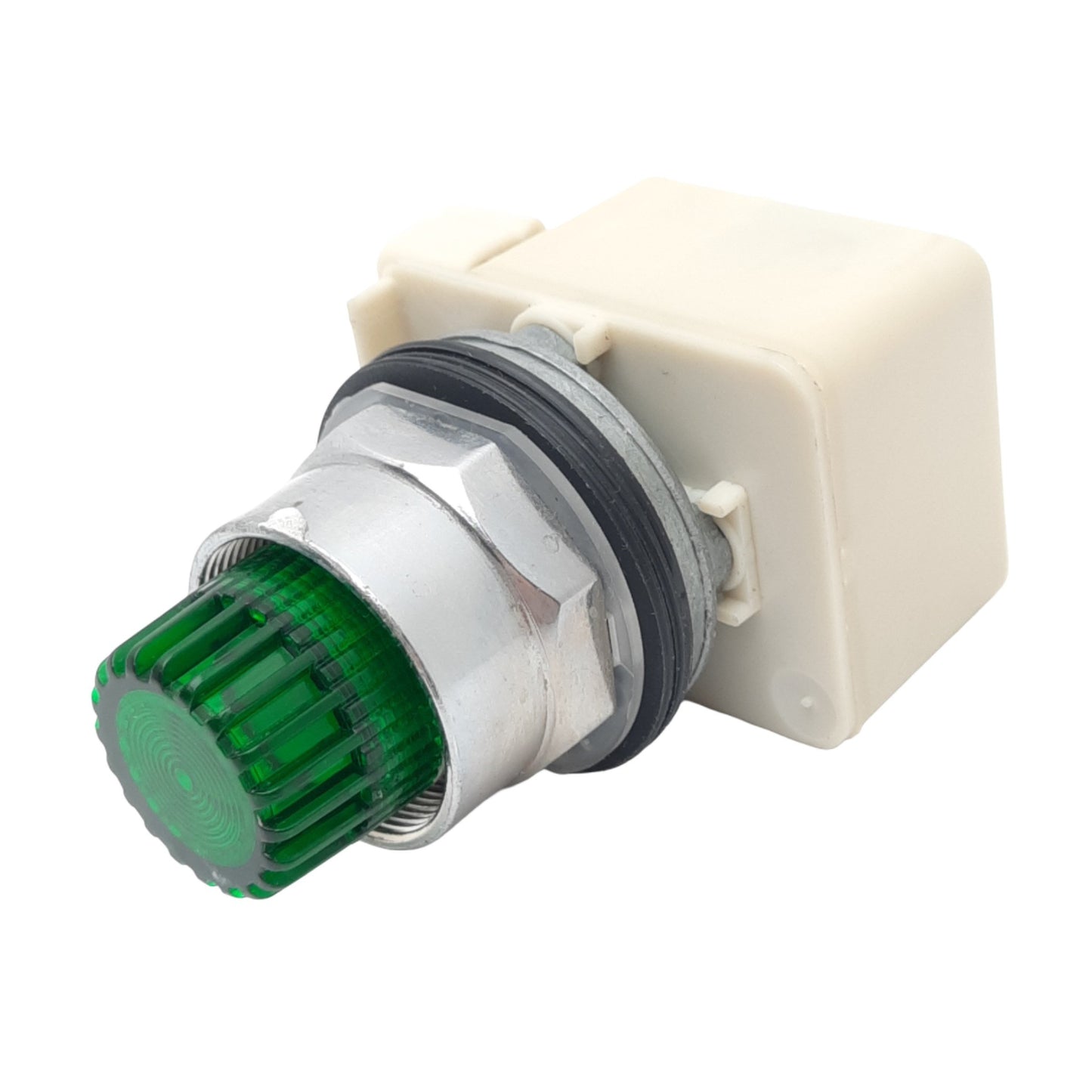 Used Square D 9001K2L38GH13 Green Illuminated Pushbutton, ø30.5mm, Momentary