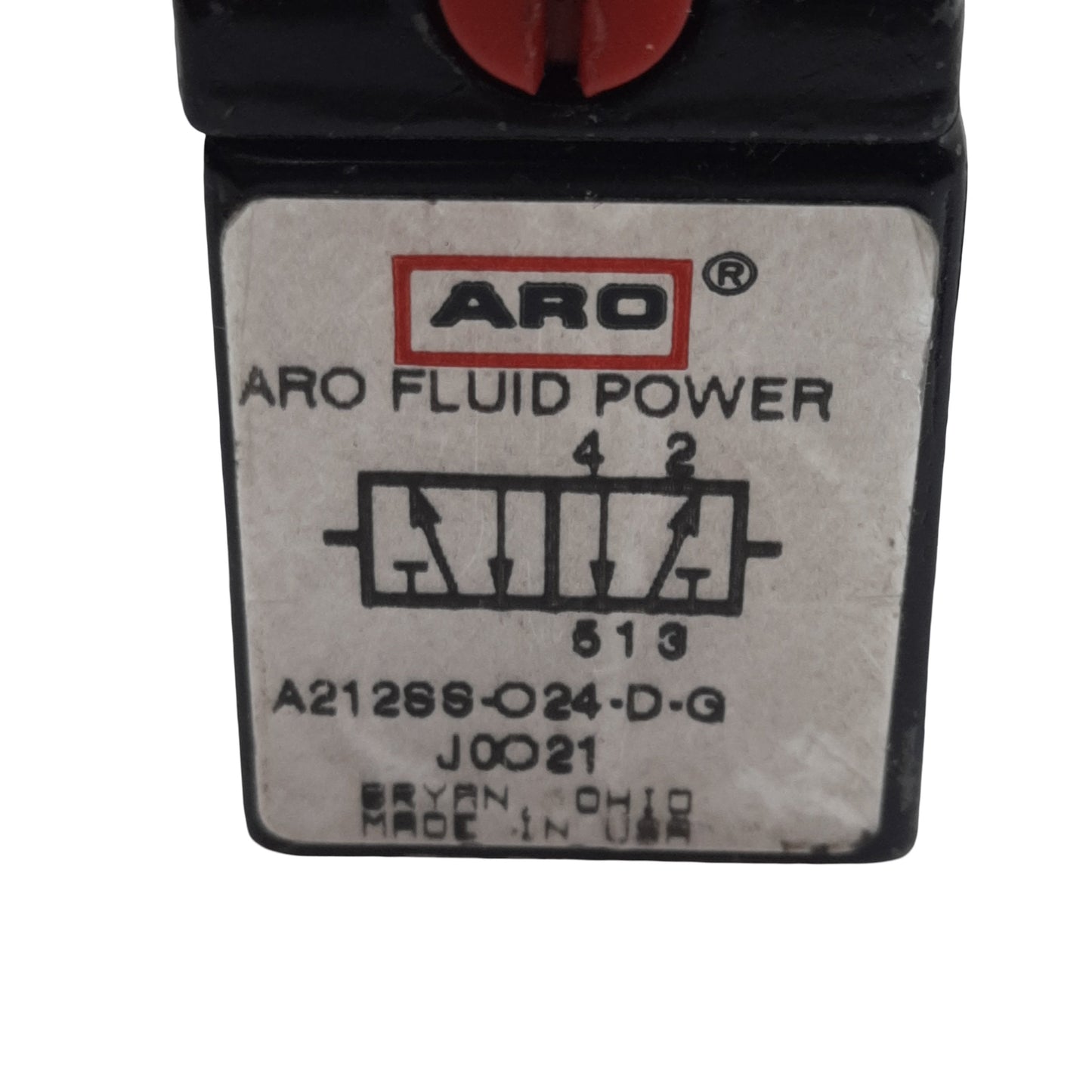 Used ARO A212SS-024-D-G Solenoid Valve, 5/2-Way, 1/4in NPT, 150psi Max, 24VDC Coil