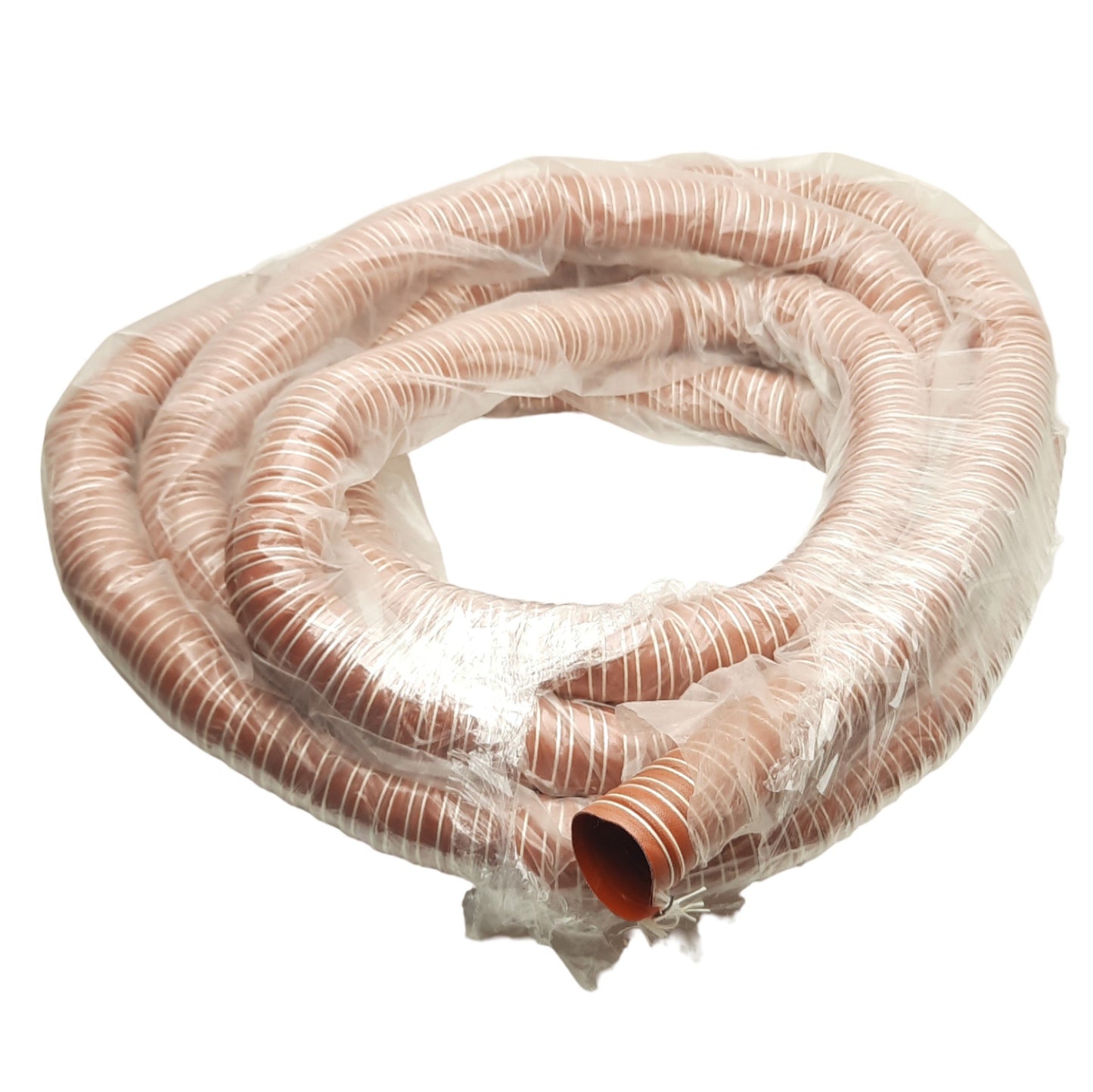 Used High Temperature Material Feed Hose, 1.25in ID x 19.5ft, 2-Ply Silicone