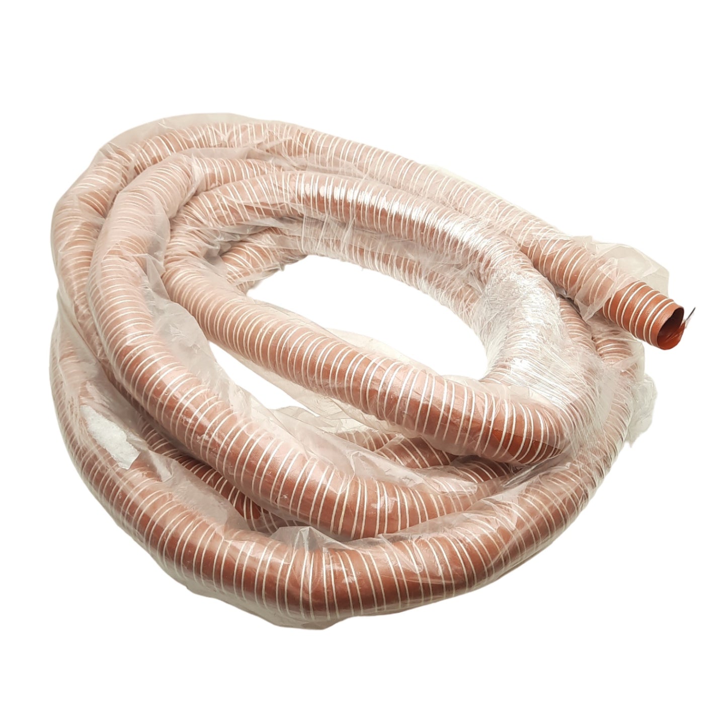 Used High Temperature Material Feed Hose, 1.25in ID x 19.5ft, 2-Ply Silicone