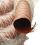 Used High Temperature Material Feed Hose, 1.25in ID x 19.5ft, 2-Ply Silicone