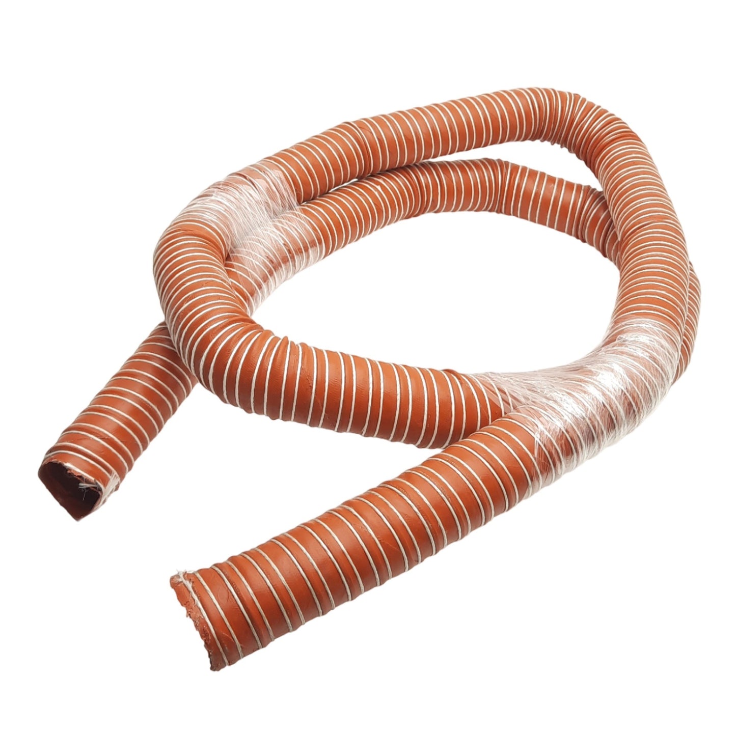 Used High Temperature Material Feed Hose, 1.25in ID x 6ft, 2-Ply Silicone