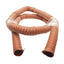 Used High Temperature Material Feed Hose, 1.25in ID x 6ft, 2-Ply Silicone