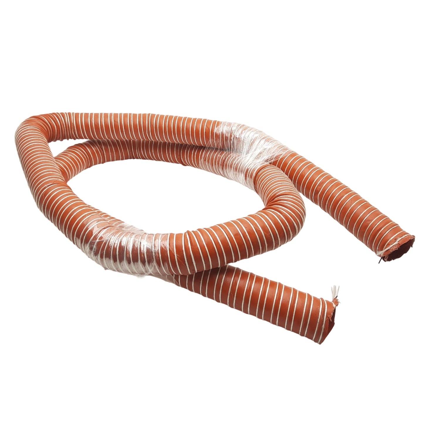 Used High Temperature Material Feed Hose, 1.25in ID x 6ft, 2-Ply Silicone