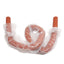 Used High Temperature Material Feed Hose, 3in ID x 9ft, 2-Ply Silicone Wire Lined