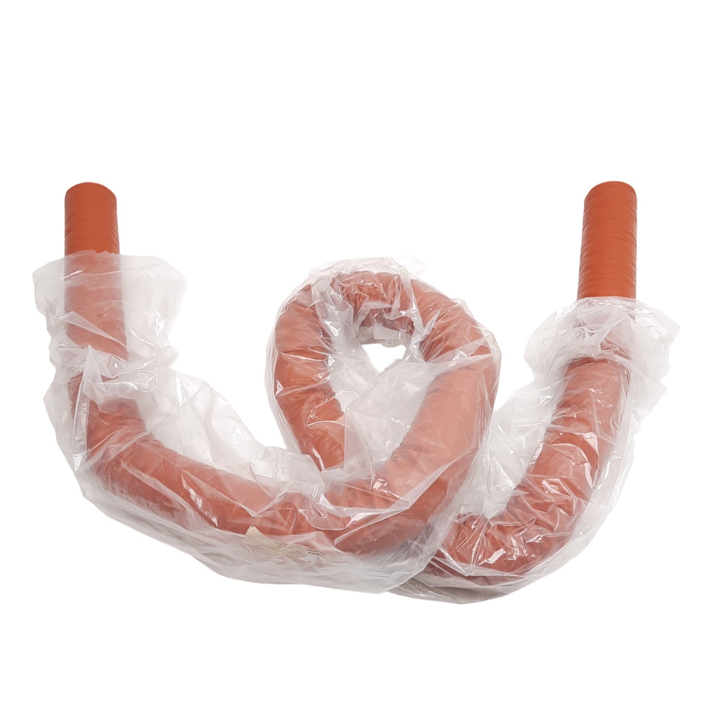Used High Temperature Material Feed Hose, 3in ID x 9ft, 2-Ply Silicone Wire Lined