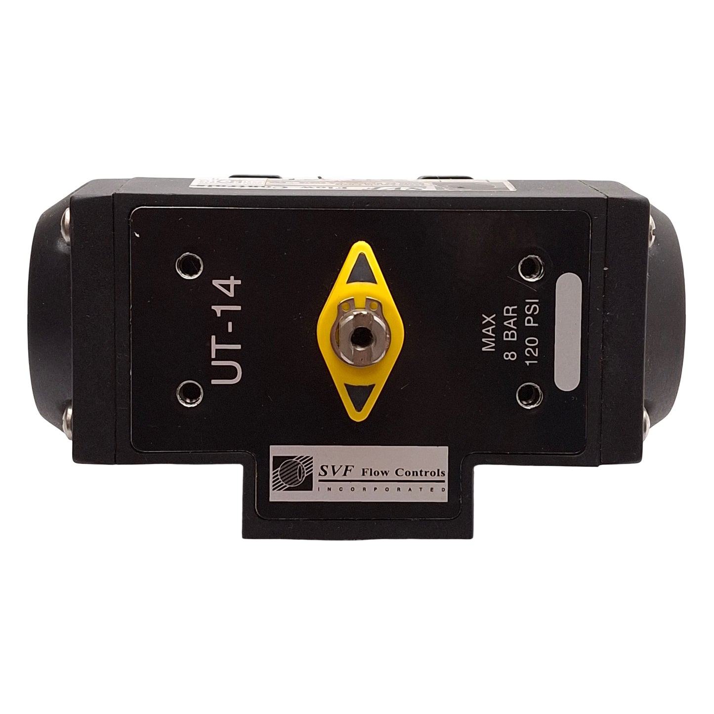 Used SVF Flow Controls AS14-4CAC31 Pneumatic Spring Return Actuator 90° 1/4NPT 120PSI