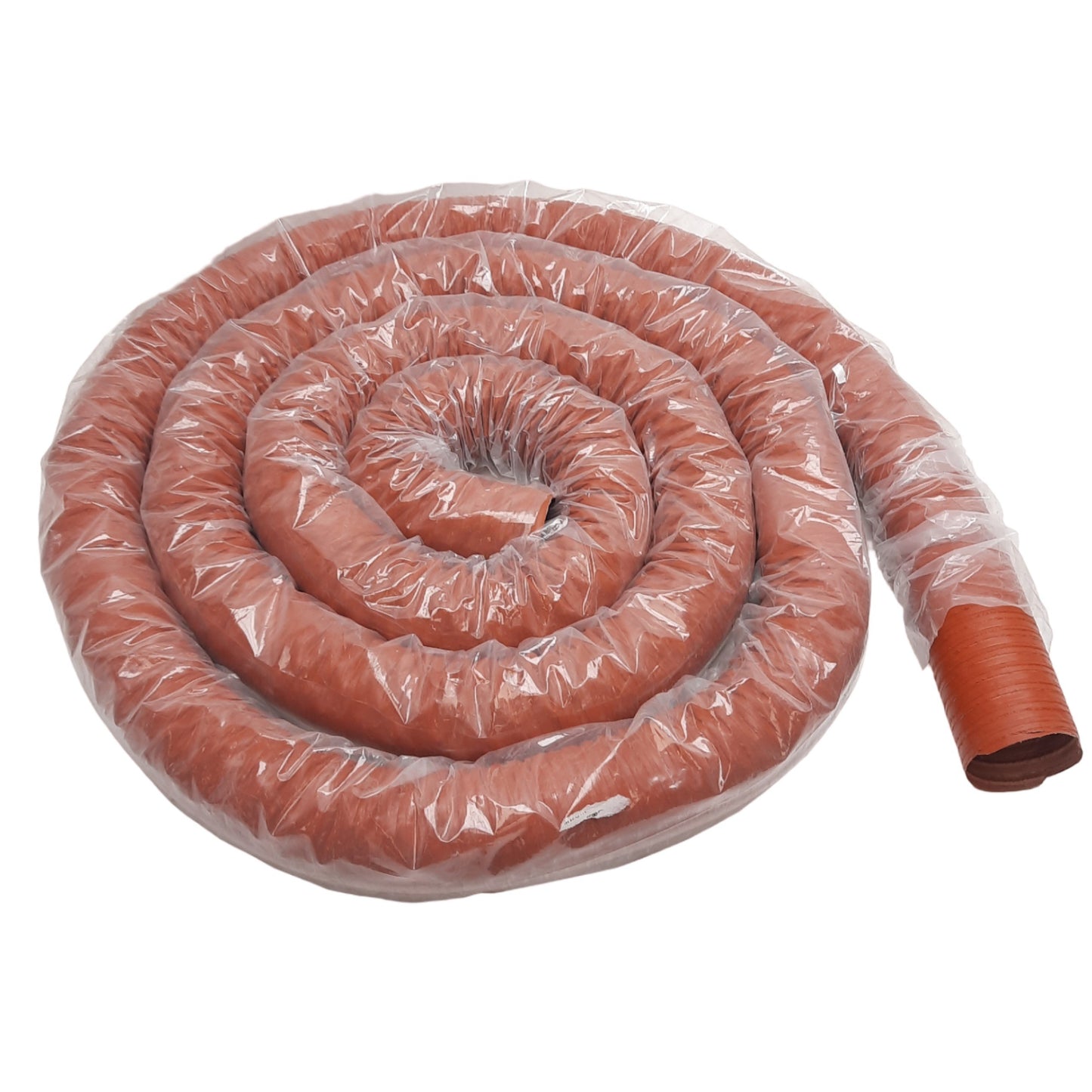 Used High Temperature Material Feed Hose, 3in ID x 20ft, 2-Ply Silicone Wire Lined