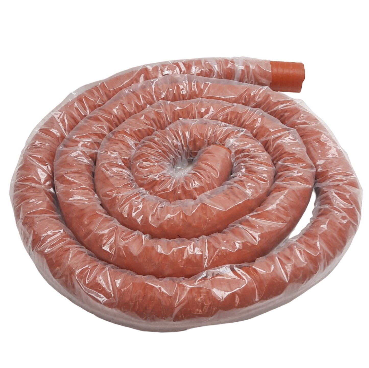Used High Temperature Material Feed Hose, 3in ID x 20ft, 2-Ply Silicone Wire Lined