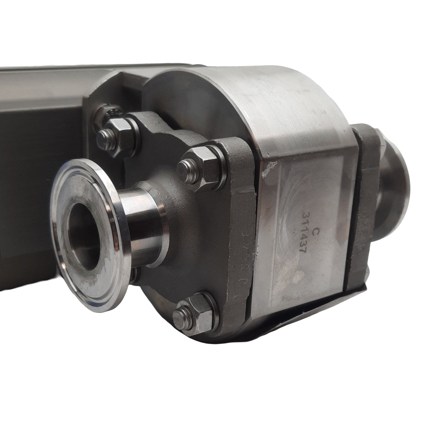 Used PBM PAVBL453S-0075 SIC-E5X-D-34 Actuator & Ball Valve, ø1in Tube, 120psi Max