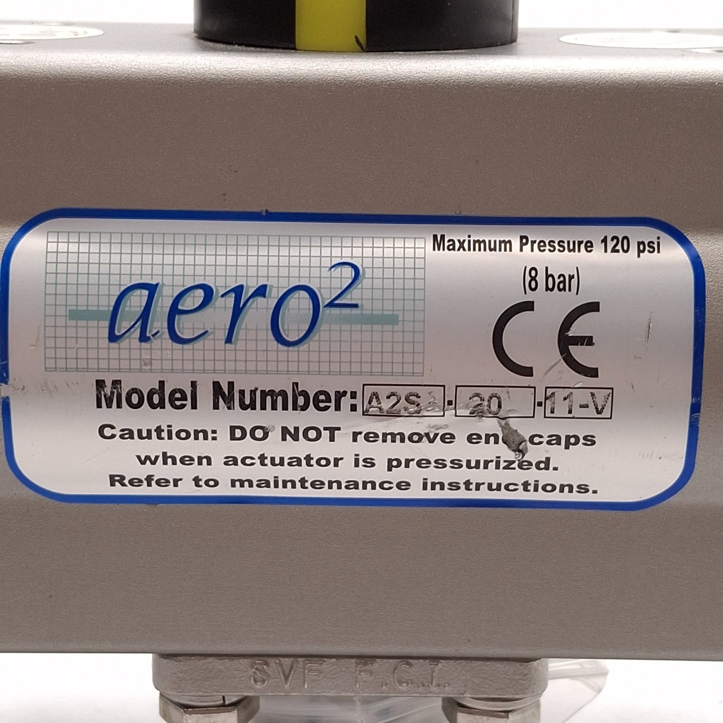 Used SVF A2S-20-11-V Aero² Pneumatic Spring Return Actuator, 90°, 120PSI, 1/4in NPT