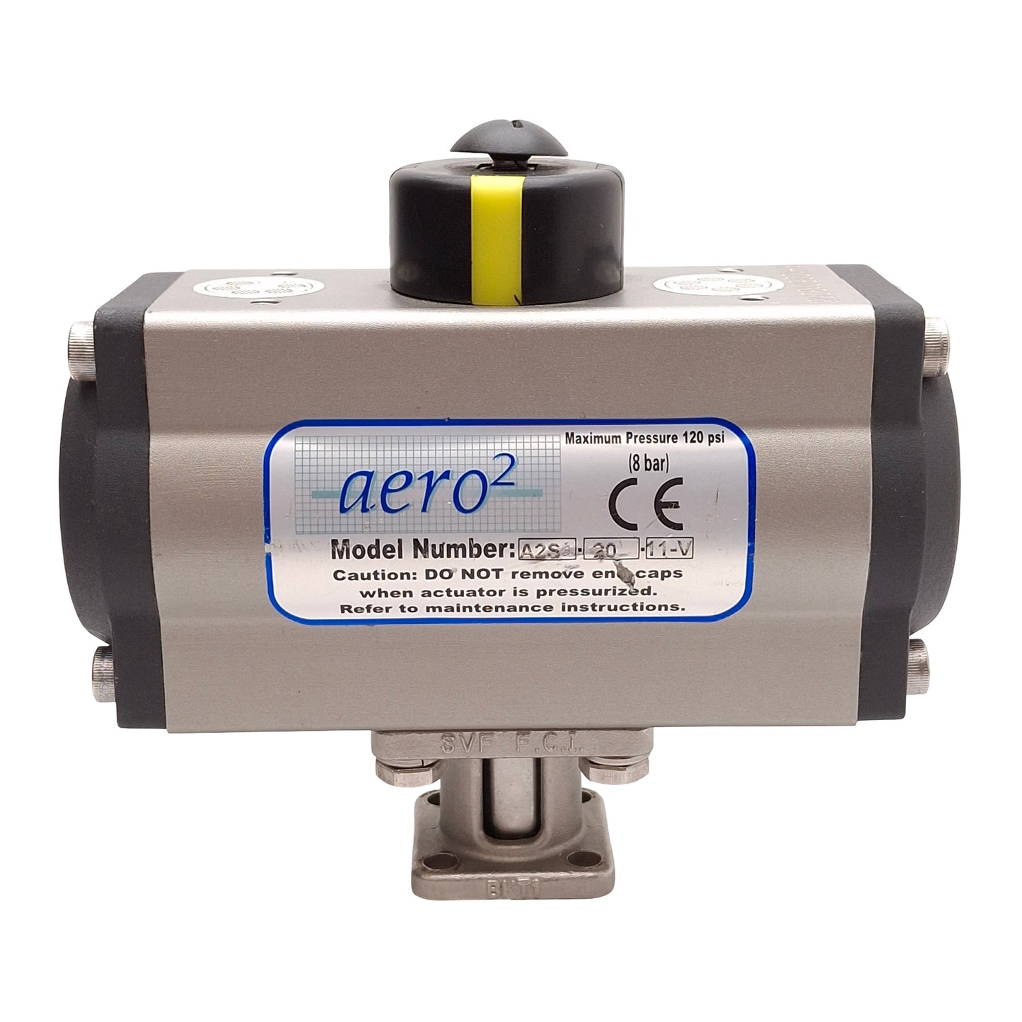 Used SVF A2S-20-11-V Aero² Pneumatic Spring Return Actuator, 90°, 120PSI, 1/4in NPT