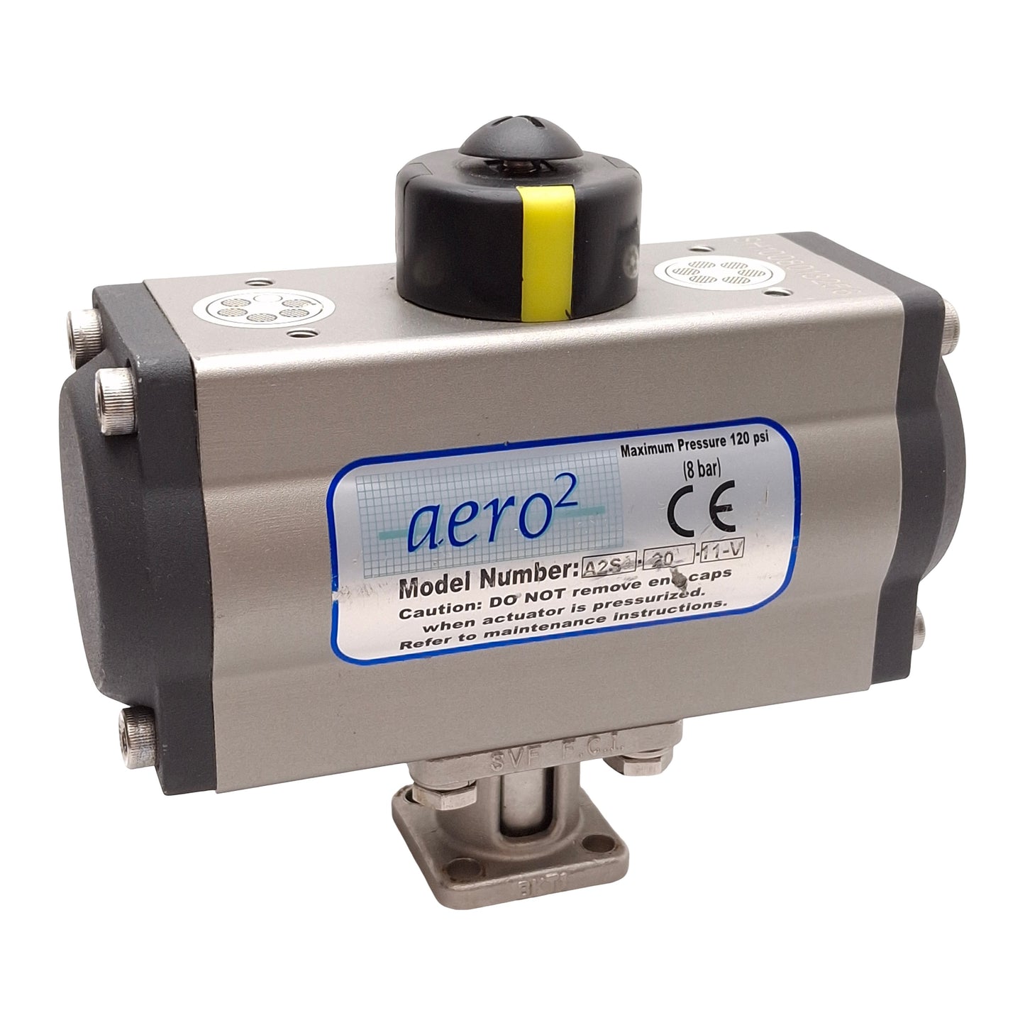 Used SVF A2S-20-11-V Aero² Pneumatic Spring Return Actuator, 90°, 120PSI, 1/4in NPT
