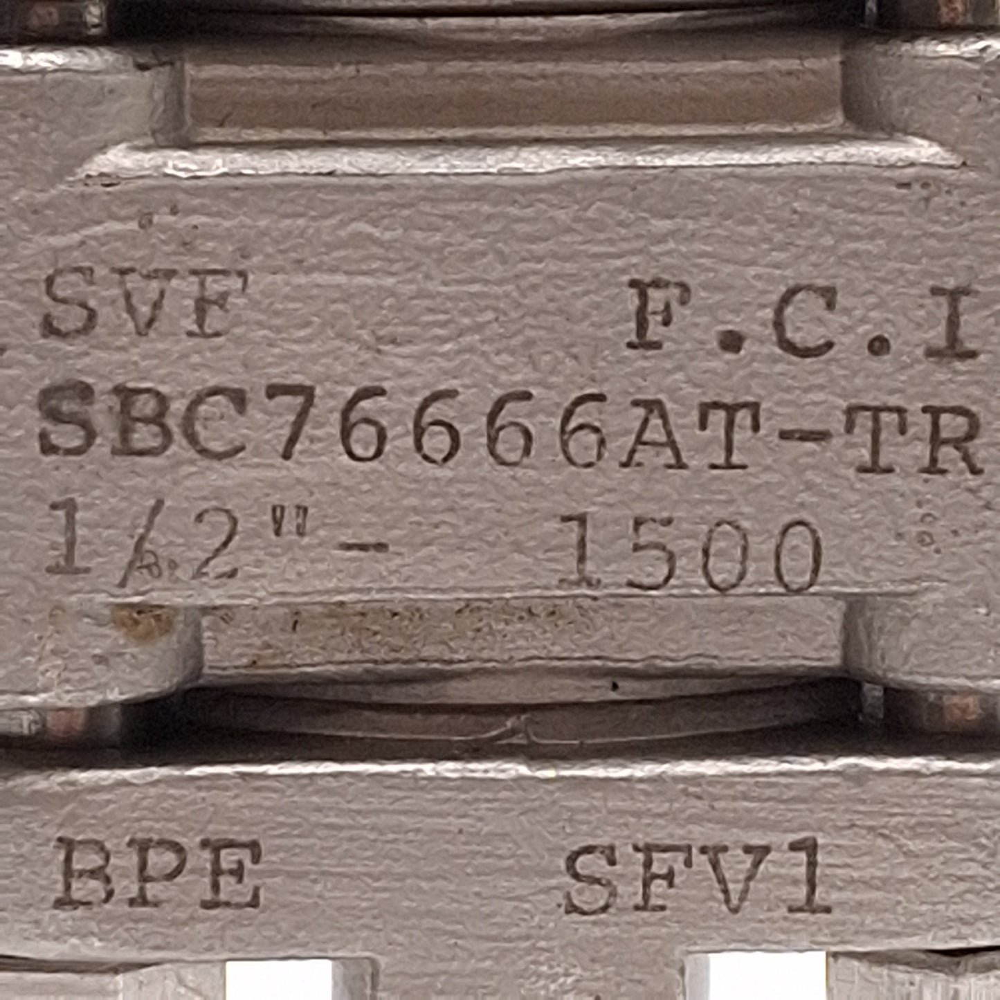Used SVF SBC76666AT-TR 1/2"-1500 SS Ball Valve, 1/2in Size, 1500PSI, 1/2in Tri-Clamp