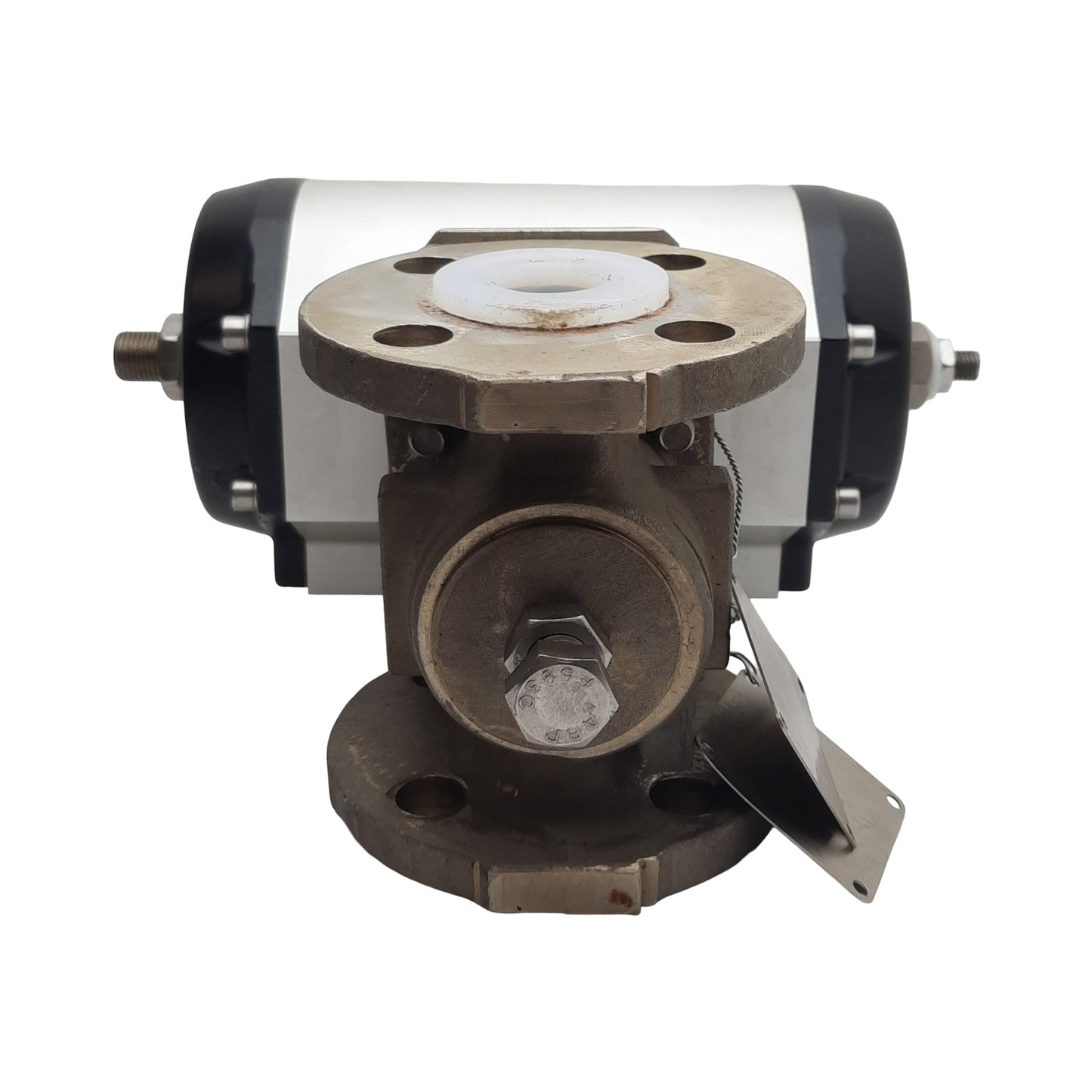 Used XOMOX XRP XS025-S08-B Pneumatic Actuator & Ball Valve, ø1in Flange, 145psi Max
