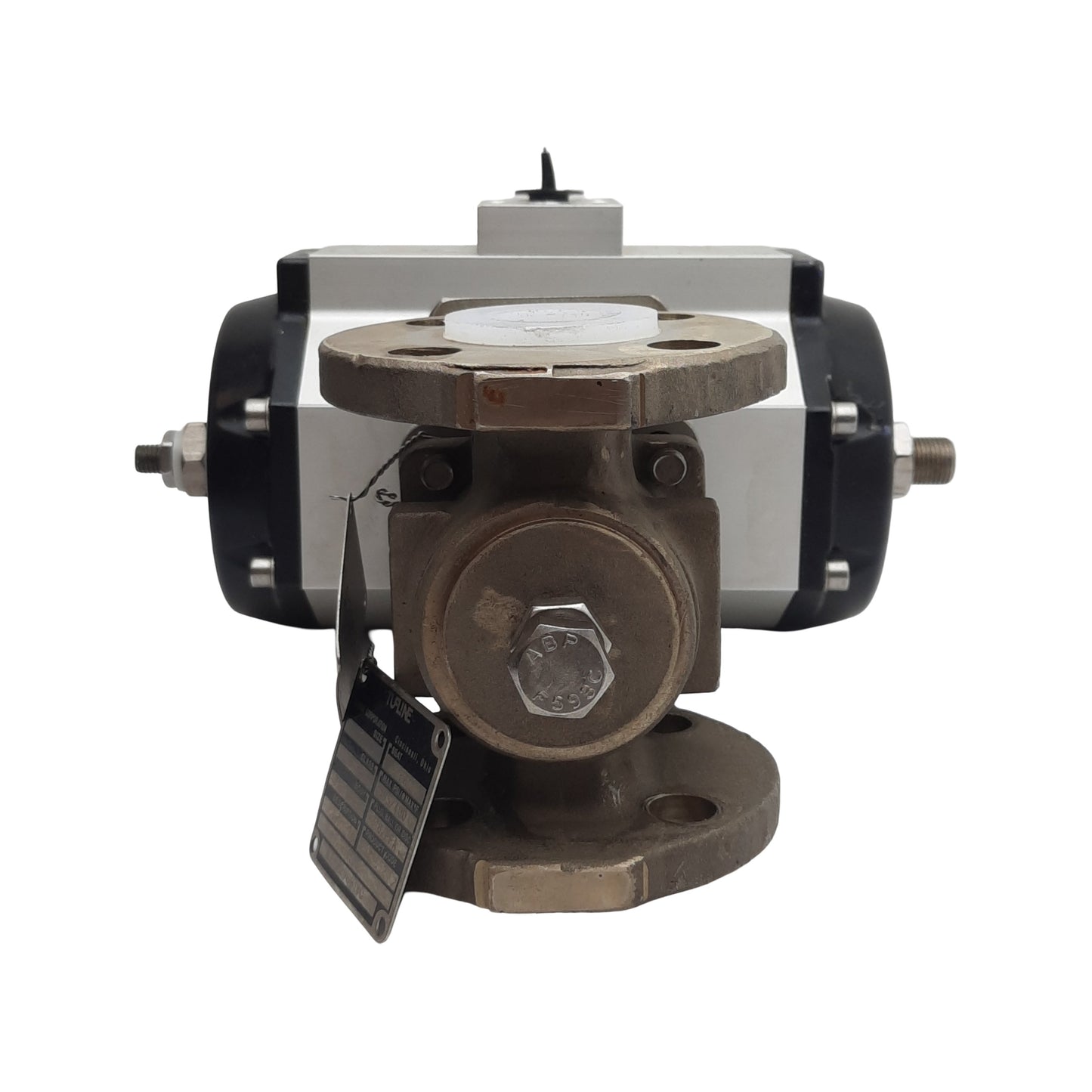 Used XOMOX XRP XS025-S08-B Pneumatic Actuator & Ball Valve, ø1in Flange, 145psi Max