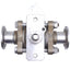 Used PBM SIC-E5X-J Hastelloy Ball Valve 1in Size, 900PSIG Max, 1in Tri-Clamp