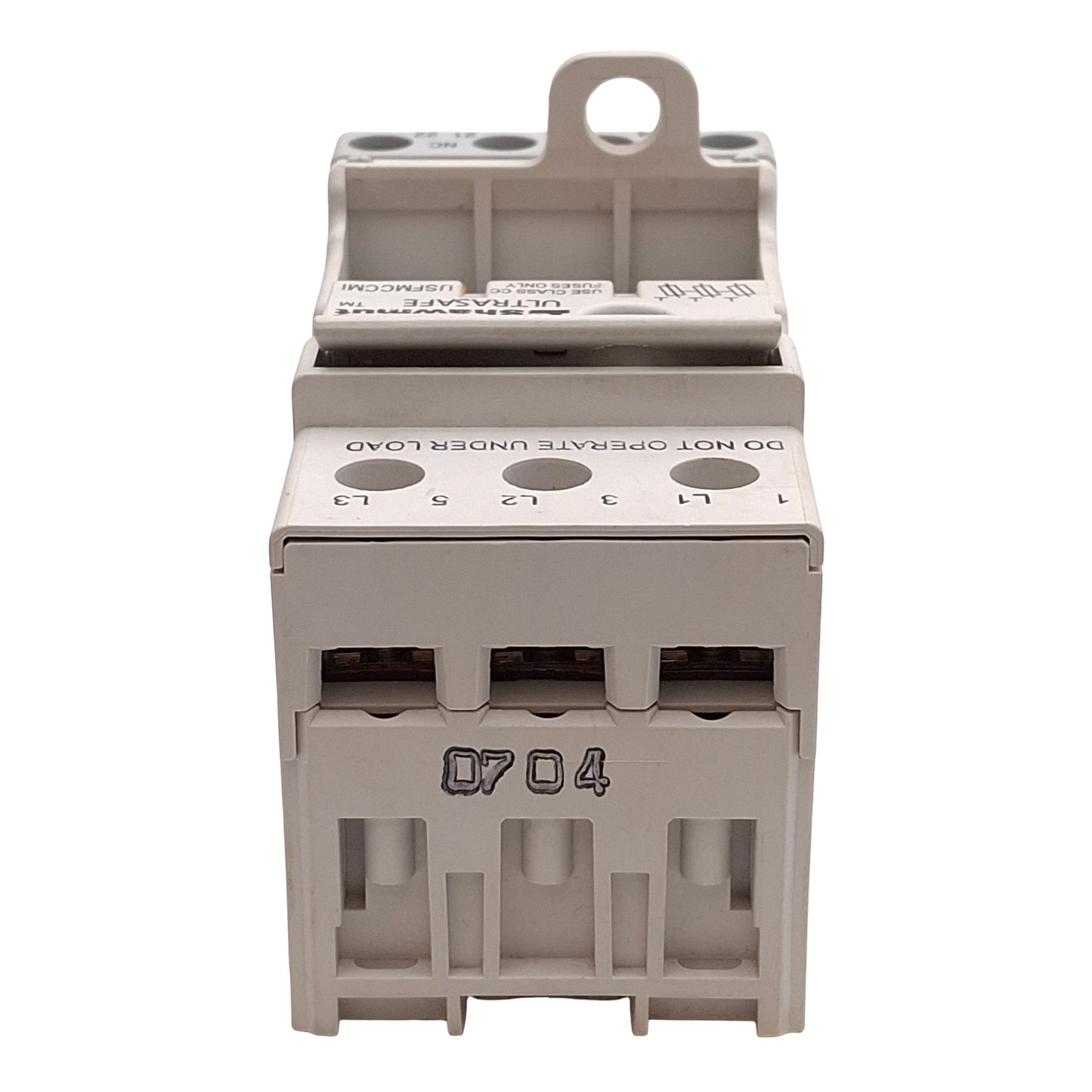 New – Open box Ferraz Shawmut USFMCCMI Fuse Holder, 3-Pole, 30A 600V, Class CC Fuses, DIN Rail