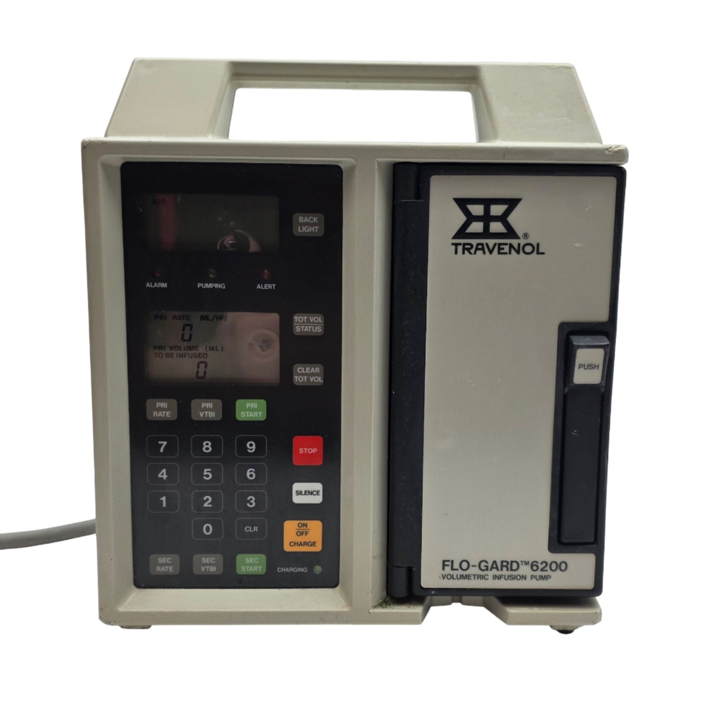 Used Travenol 2M8043 Flo-Gard 6200 Volumetric Infusion Pump 1-9,999mL, 120VAC