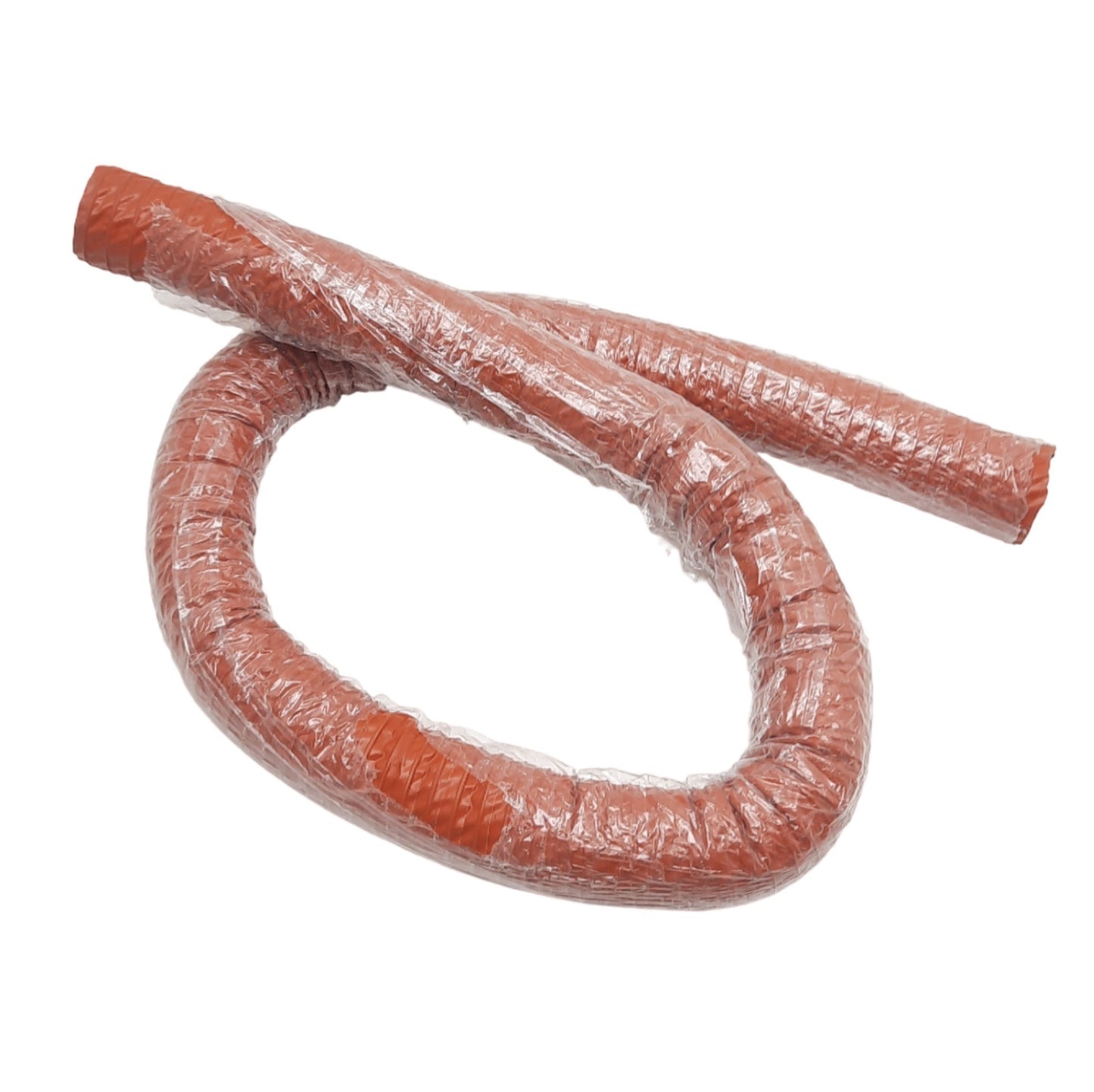 Used High Temperature Material Feed Hose, 2.5in ID x 6ft, 2-Ply Silicone Wire Lined