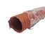 Used High Temperature Material Feed Hose, 2.5in ID x 6ft, 2-Ply Silicone Wire Lined