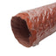 Used High Temperature Material Feed Hose, 2.5in ID x 6ft, 2-Ply Silicone Wire Lined