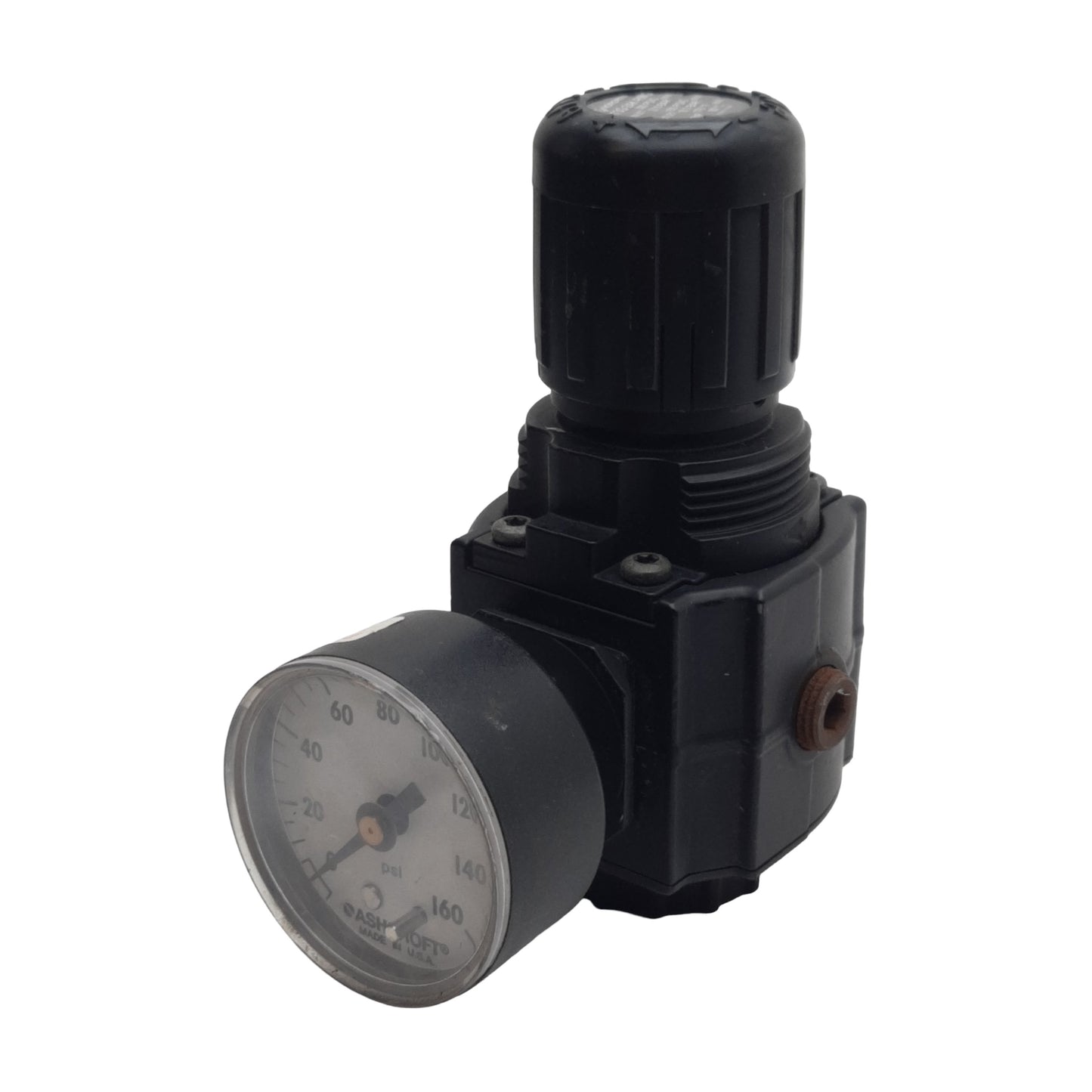 Used Norgren R73G-2AK-RMG Pressure Regulator, 1/4" PTF, 300psi In 150psi Set, 127scfm