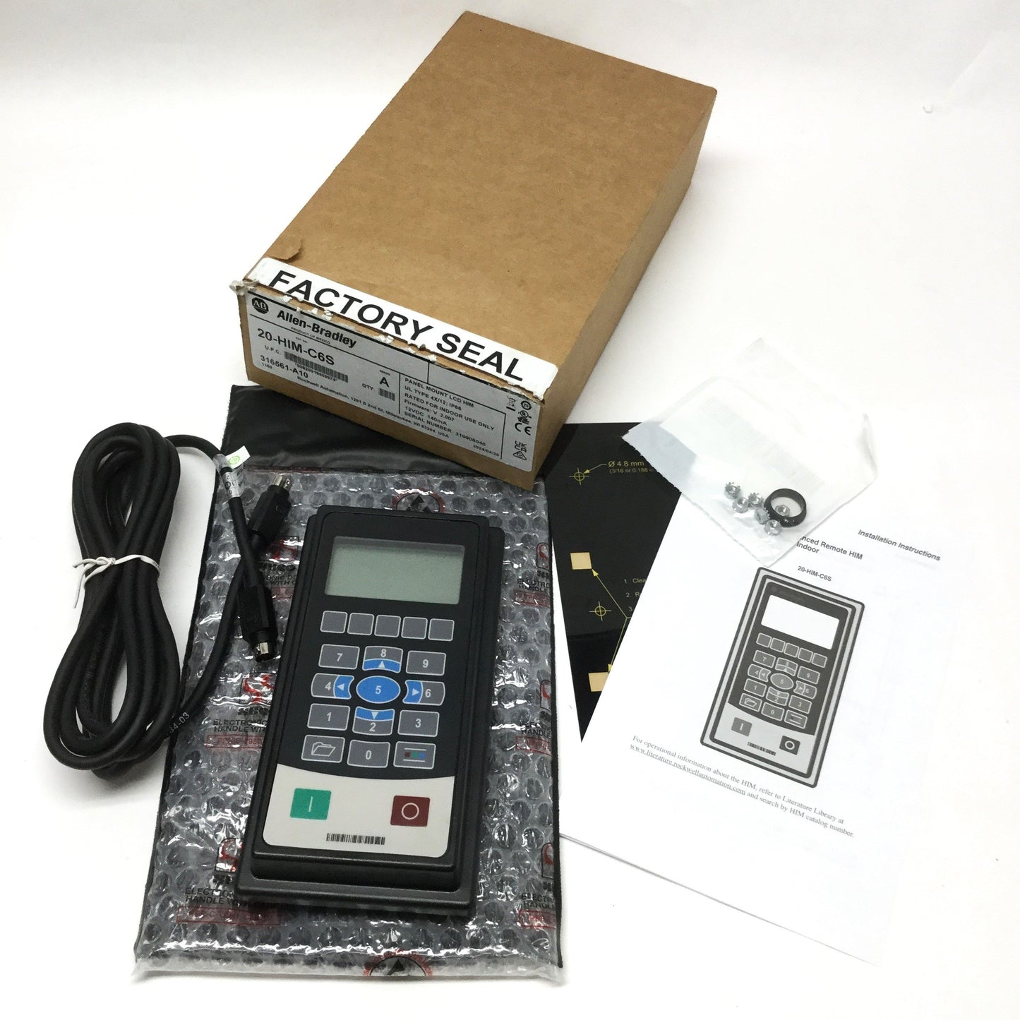 New – Open box Allen Bradley 20-HIM-C6S PowerFlex 7 Remote Programmer Interface Display Module