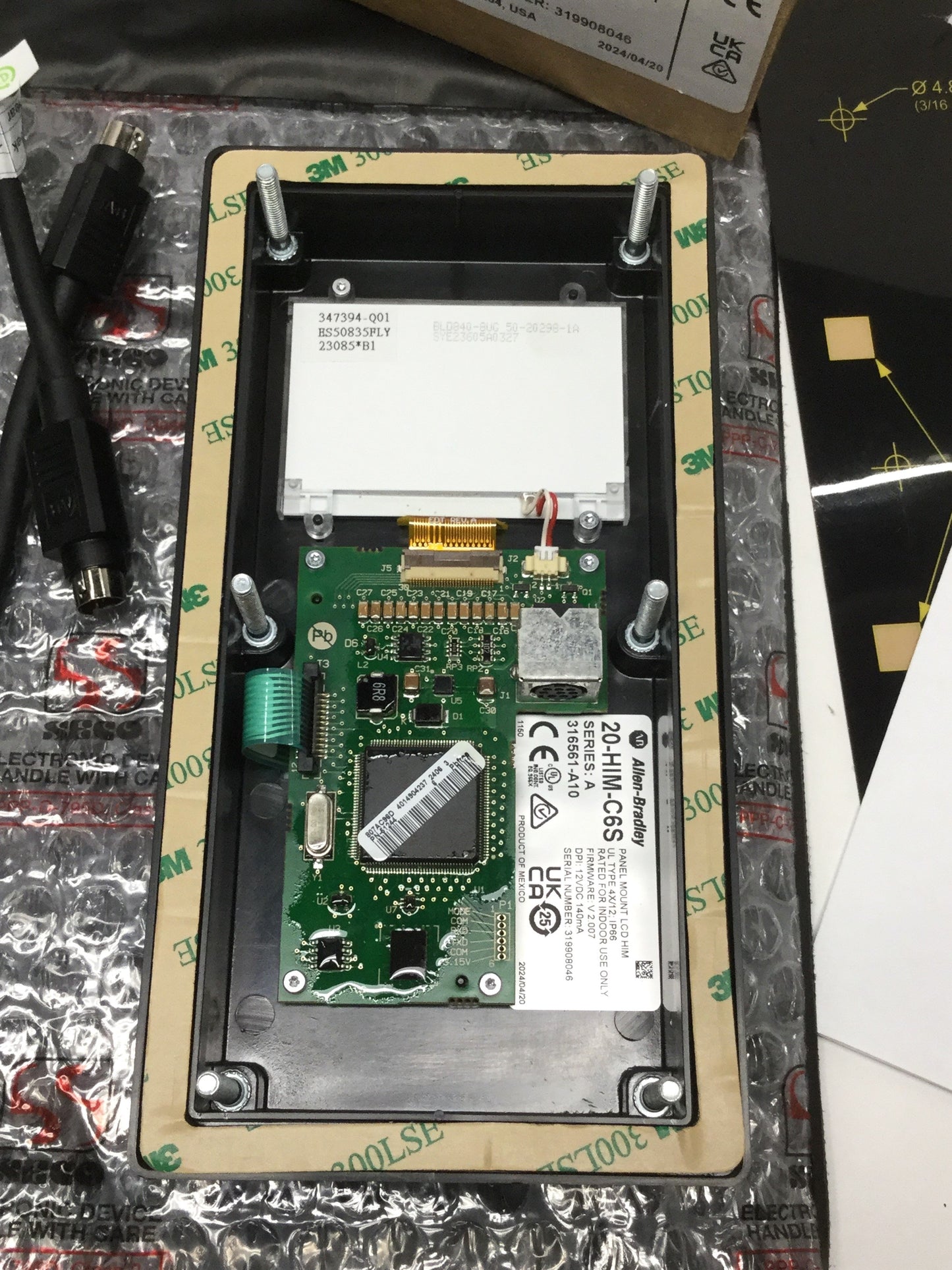 New – Open box Allen Bradley 20-HIM-C6S PowerFlex 7 Remote Programmer Interface Display Module